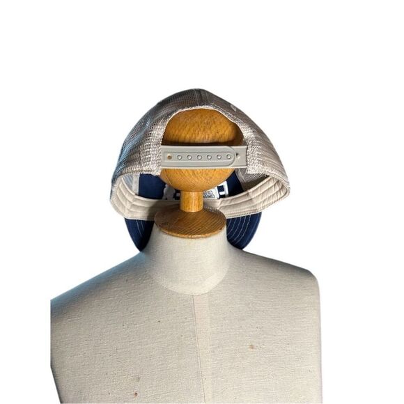 Fierce Girl hockey Trucker Hat Unisex Navy Snapback Mesh Back Cap - Picture 3 of 4